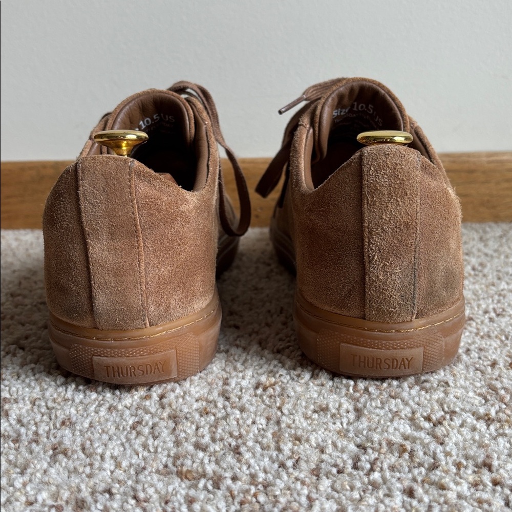 Thursday Boot Co. Premier Suede Sneakers Shoes Camel Brown. Handcrafted 10.5 - Picture 4 of 9